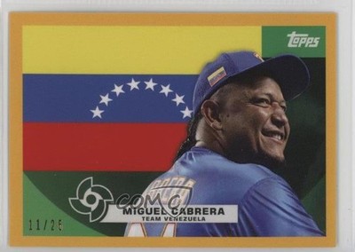 2023 Topps World Baseball Classic Global Stars Yellow 11/25 Miguel Cabrera 0c3