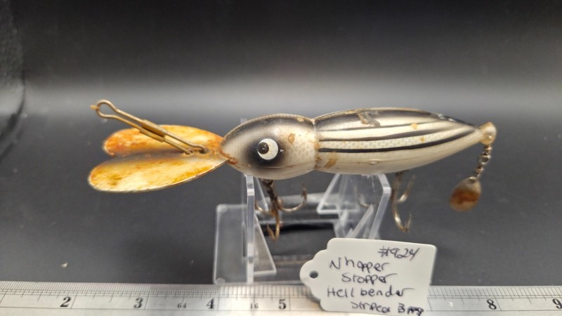 924      Vtg Orig WHOPPER STOPPER Hellbender  5 inch   Striped Bass
