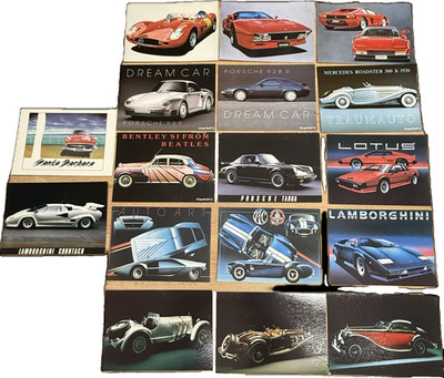 Gallery Card Postkarten Lotus Porsche Lamborghini Autos 17 Stück