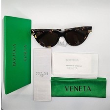  495 Bottega Veneta BV1265S 002 Women's Sunglasses Havana Frame Brown 54mm