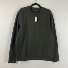 Banana Republic Classic Fleece Sweatshirt Mens Large Green Crewneck Pullover