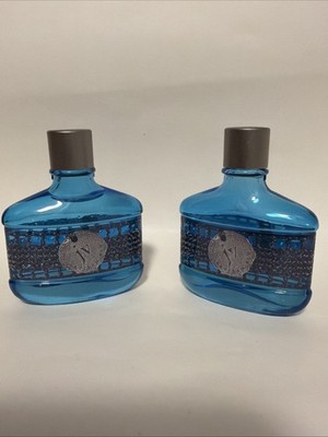 2 X JOHN VARVATOS Artisan Blu *EDT* .5oz Travel Size Splash/Glass Bottle MEN