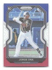 Jorge Ona San Diego 2021 Prizm Panini RC Rookie Baseball Card #209. rookie card picture