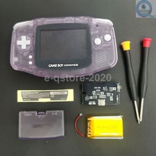GBA IPS LCD Backlight Mod Kit 1800mAh Battery with Cover Shell GameBoy Advance
