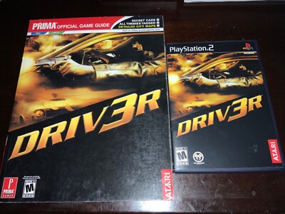 Driv3r (Driver 3) PlayStation 2 Game With BONUS NEW OFFICIAL STRATEGY GUIDE  