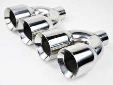 Dual 4" Quad Staggered Stainless Steel Exhaust Tips Camaro Firebird Trans Am