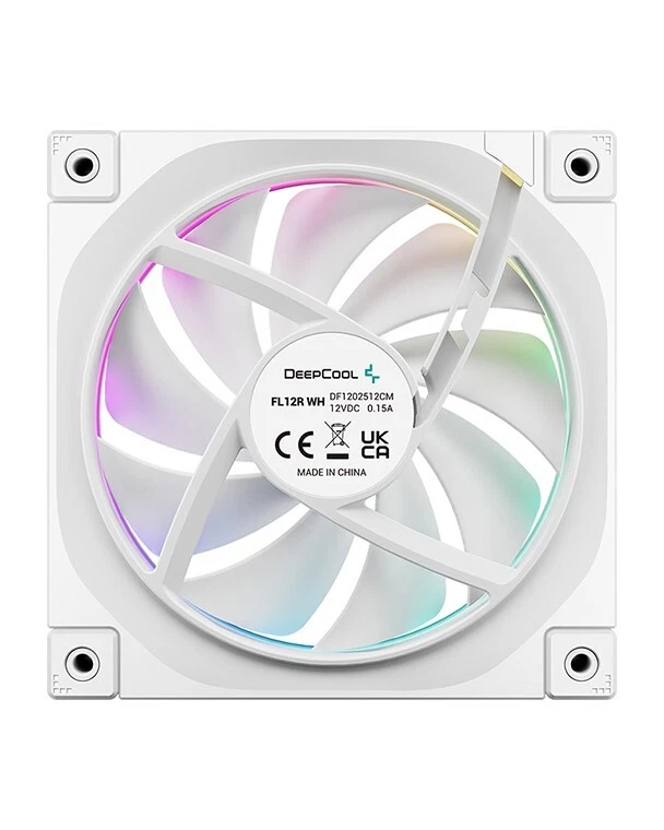DeepCool FL12R White 120mm Unique Addressable RGB Reverse Fan - Image 4 of 4