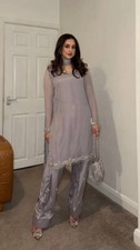 Elegant Embroidered Faux Georgette Three-Piece Salwar Kameez Suit Set for Women