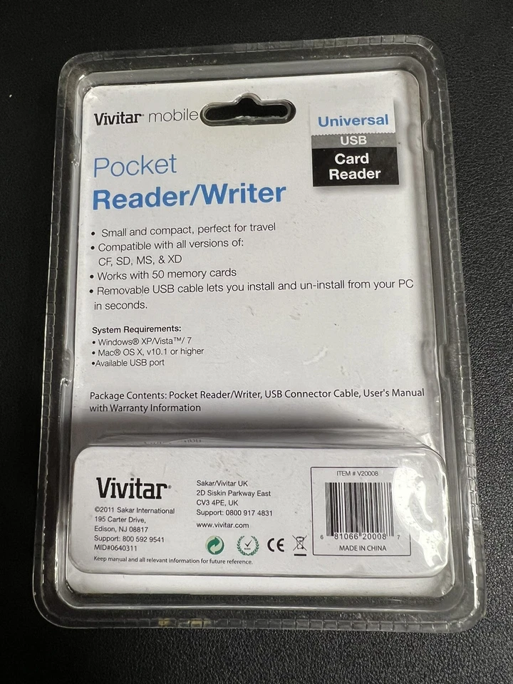 Vivitar 50-In-1 Hi-Speed Card Reader Writer Compatible Versions CF, SD, MS, XD - Image 2 of 2