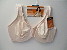 Warners bra signature support satin underwire size 38 DD style 35002A Rosewater