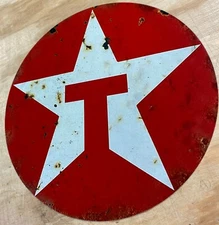 Texaco Star Aluminum Metal Rusted Looking Sign 12"