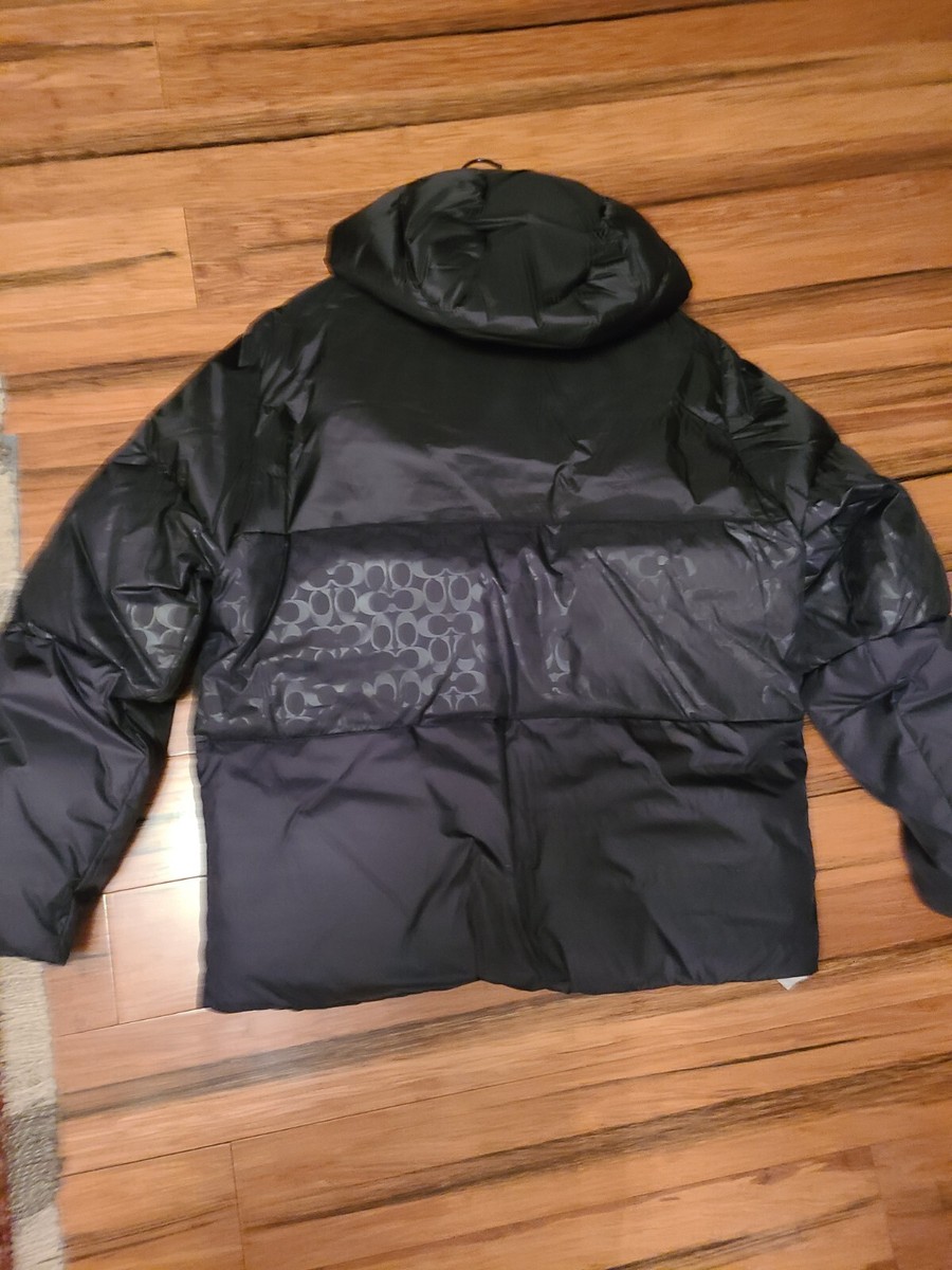 New Coach Logo Men Black Puffer Jacket 2XL Limited Edition New Coach Logo Men Black Puffer Jacket 2XL Limited Edition
