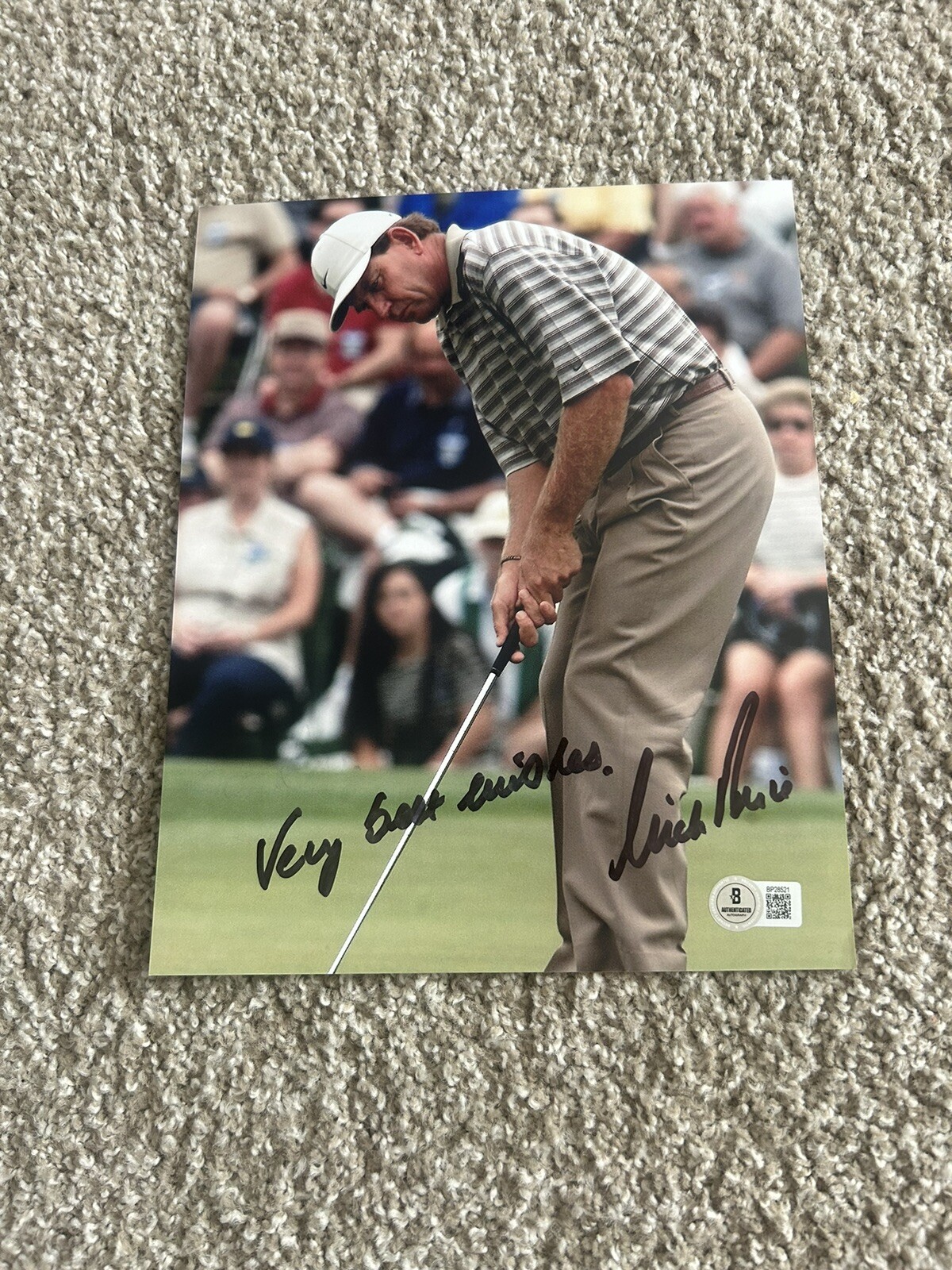 Lee Trevino Autographed Signed NICK PRICE 8x10 Photo GOLF LEGEND 1994 OPEN BECKETT BAS B 