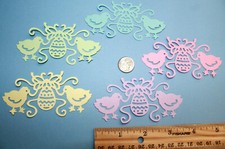    5 CHICKS  EGG cardstock paper die cut embellishments scrapbook    