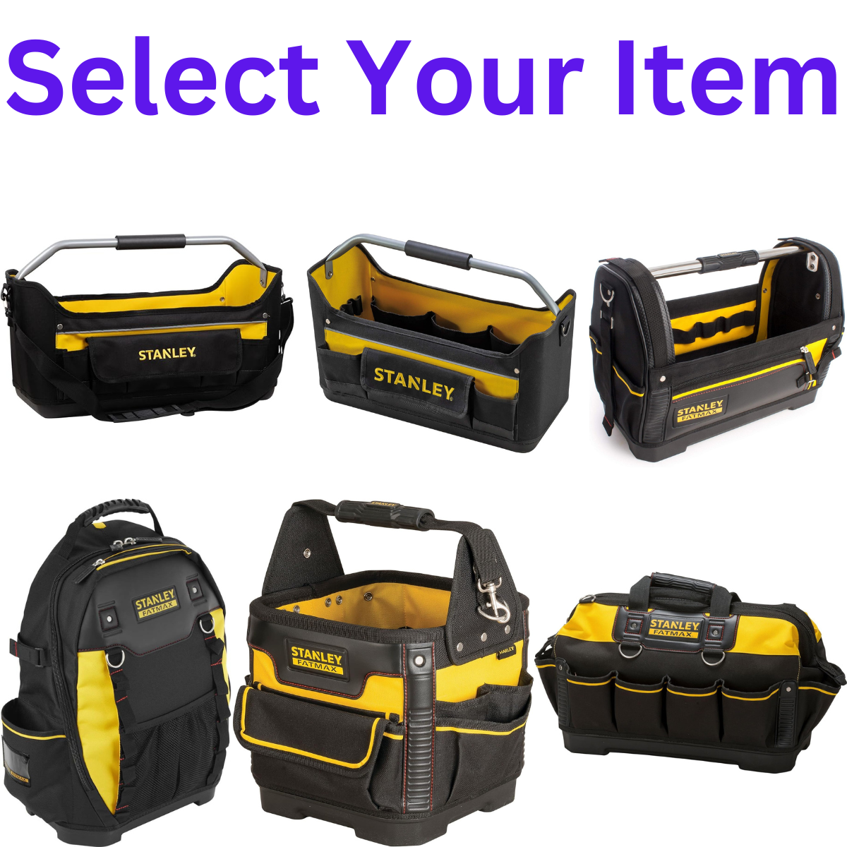 Stanley FatMax Technicians Open Tote Tool Bag Multifunctional Storage  Waterproof
