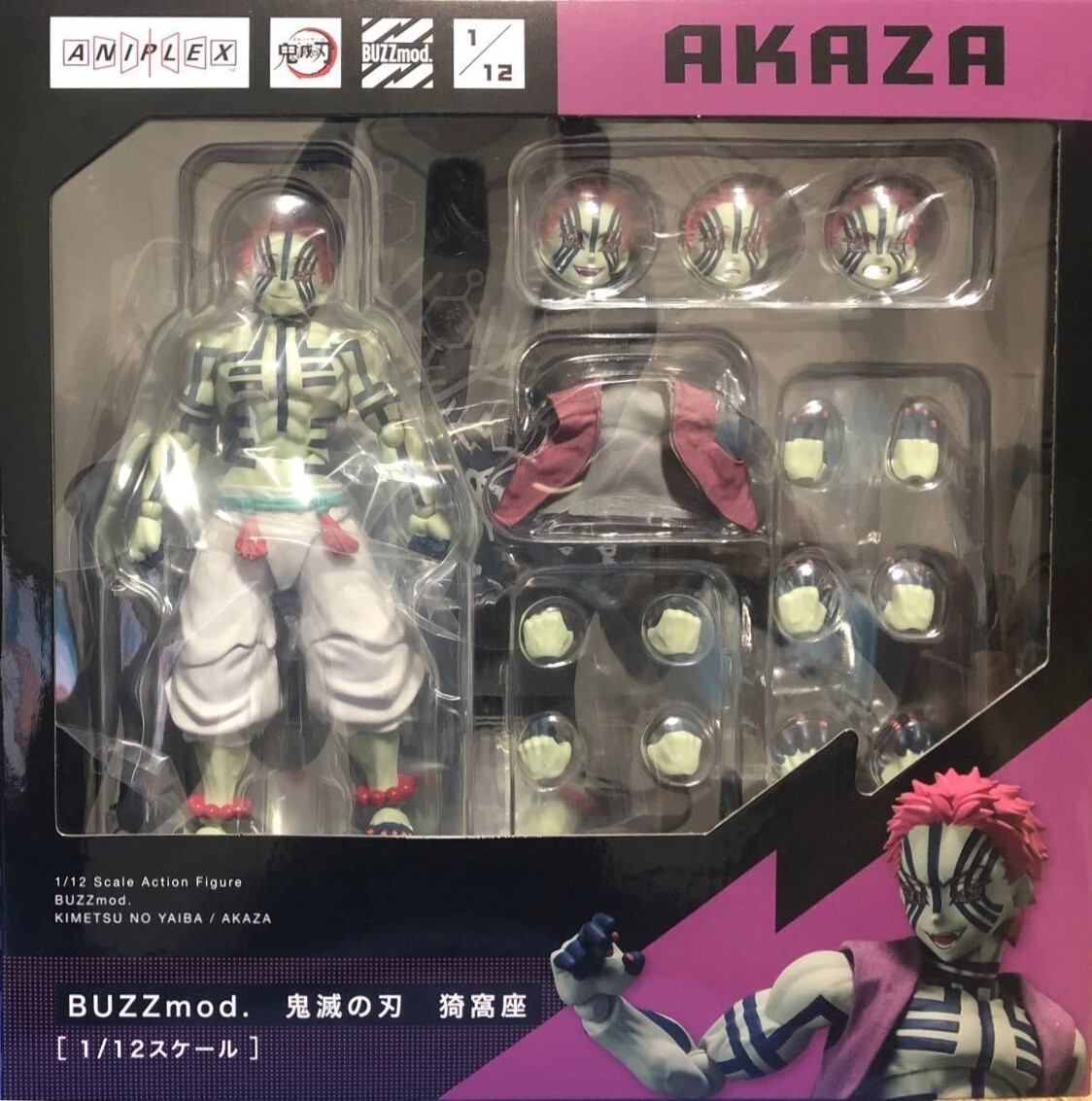 BUZZmod. Demon Slayer Kimetsu no Yaiba Akaza 1/12 Scale