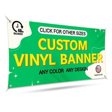 Full-Color 13oz Vinyl Banner Custom Printed for Business-Add Your Text and Logo