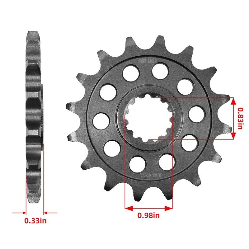 BLDR 525-16T Motorcycle Front Sprocket For Kawasaki ZX-9R 2002