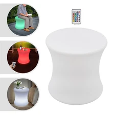 16 Color-changing LED Light Up Chair Round Cube Stool Atmosphere Lamp w/Remote