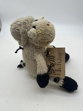 NWT Handmade Plush Kenana Knitter Critter SHEEP 100 Wool Stuffed Animal