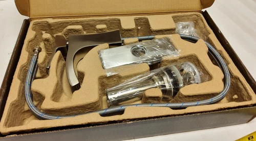 Mirabelle Vilamonte MIRWSCVL105BN 1.2GPM Single Hole Bathroom Sink Faucet Nickel - Picture 1 of 8