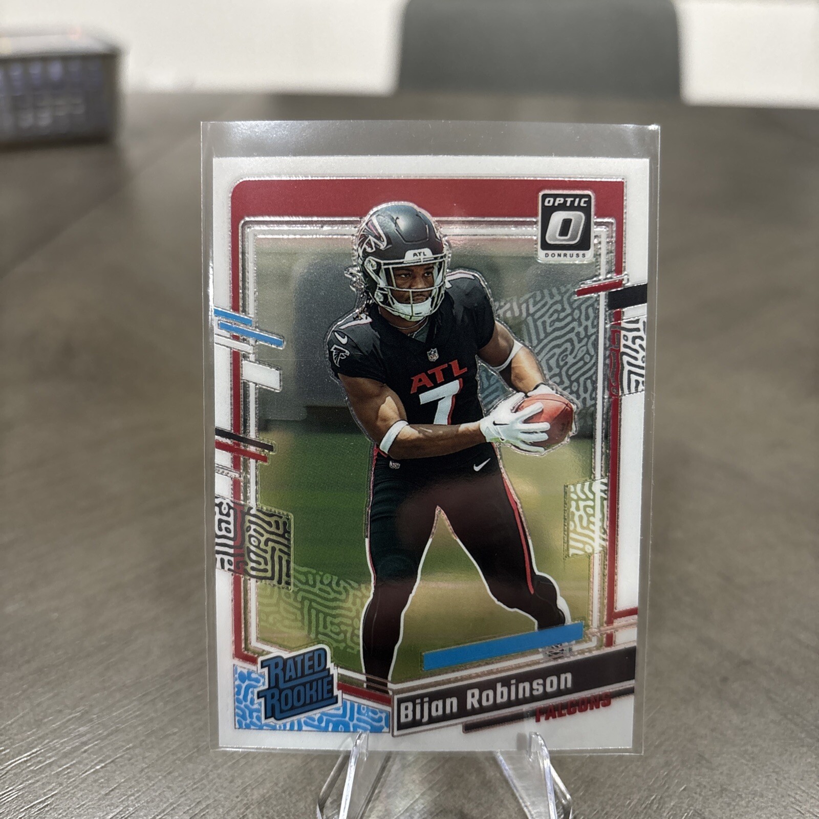 Bijan Robinson 2023 Panini Donruss Optic Football Rated Rookie base RC #206 NFL