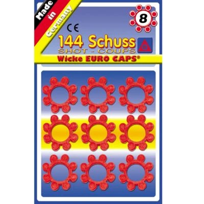SOHNI-WICKE AMORCES- UND SPIELWARENFABRIK Spielzeug-Munition 8 Schuss-Ring 144 Schuss für Revolver & Gewehr