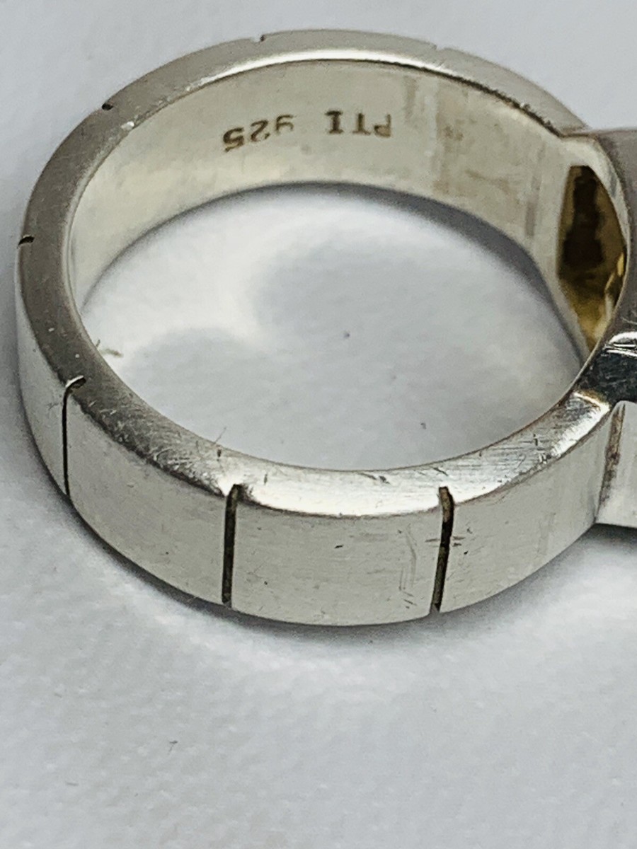 Gorgeous PTI Nepal Sterling Citrine Ring Size 7.5 View 6