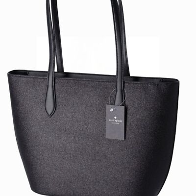 Kate Spade Glimmer Large Top Zip Tote Shoulder Bag Black