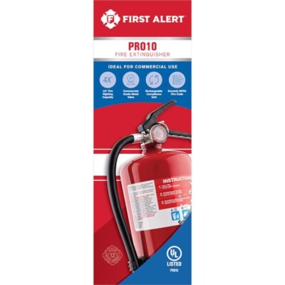 First Alert PRO10 Fire Extinguisher 10 lb Commercial Use US Coast Guard Approv.