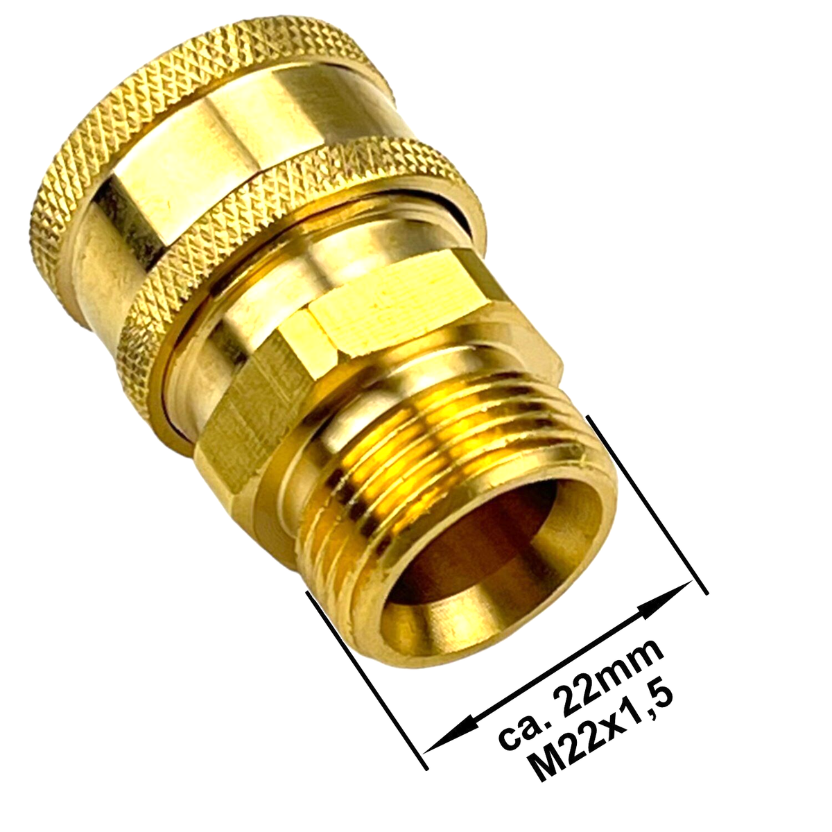 AMA Schnellkupplung Für Lance Hochdruckreiniger – M22 X 1,5 F Auf 3/8" GAS M, 1 Stück, Schneller Schlauchwechsel