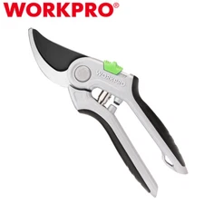 WORKPRO 8" Bypass Pruning Shears Heavy Duty Pruners Stainless Steel & SK5 Blades