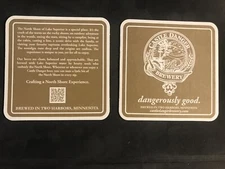 TWO (2) BROWN CASTLE DANGER BEER COASTERS NORTH SHORE MN LAKE SUPERIOR STORY