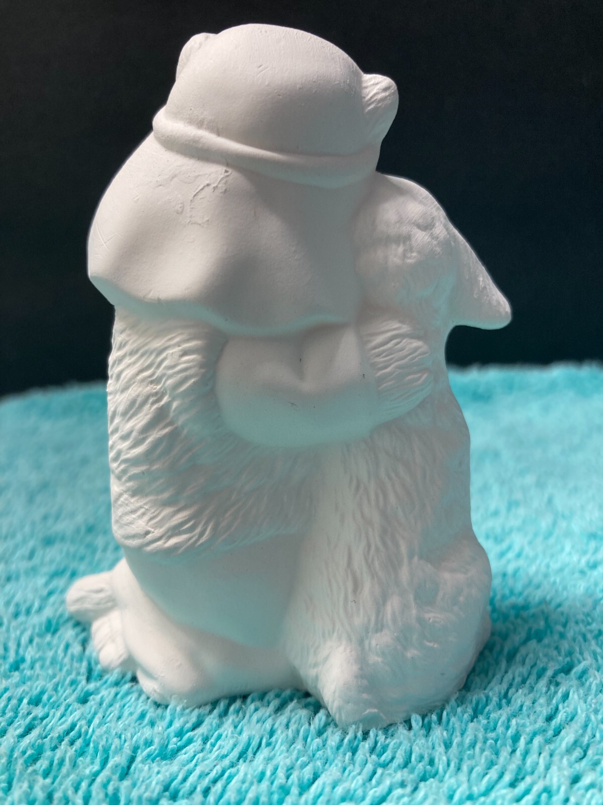 Vintage Provential Studio Ceramic bisque Kitty Cat Nativity Scene ready