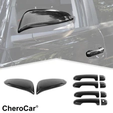 Exterior Side Mirror Cover Trim &Door Handles Shell  Bezels Trim for 17+ 4Runner
