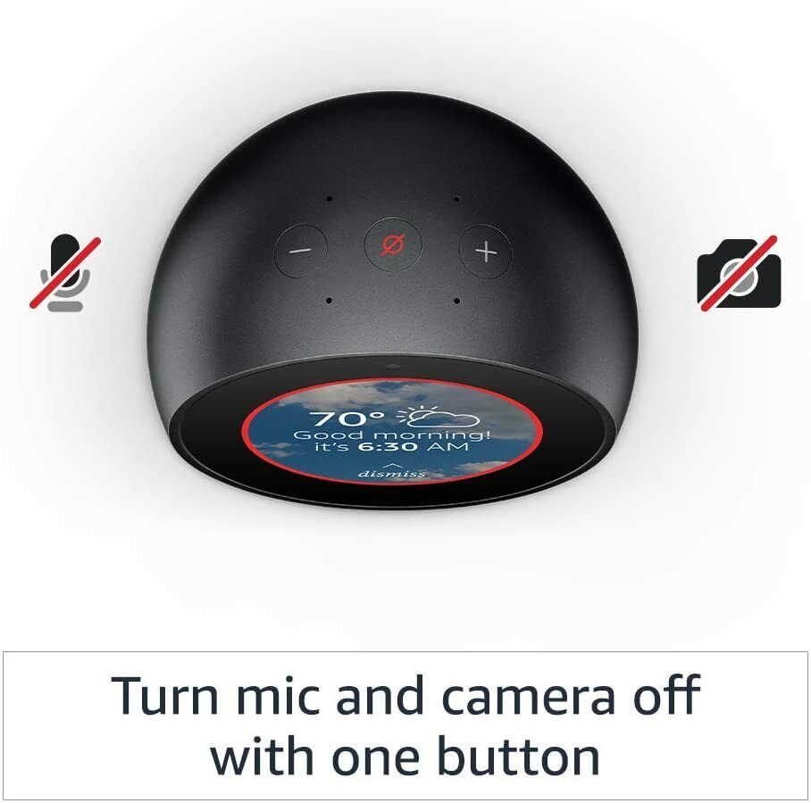 Amazon Echo Spot Smart Clock Alexa Home Smart Speaker Black Amazon Echo Spot Smart Clock Alexa Home Smart Speaker Black
