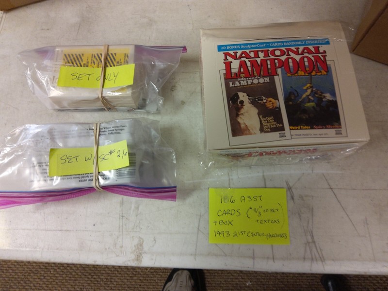 National Lampoon trading cards, 2 sets+ box, singles sc 2 6 Neal adams wrightson