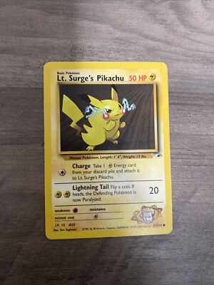 lt surge's pikachu pokemon card Pokémon TCG Lt. Gym Heroes 81/132 Regular Unlimited Common Evolves from null Type Lt. Surge's Pikachu Gym Heroes