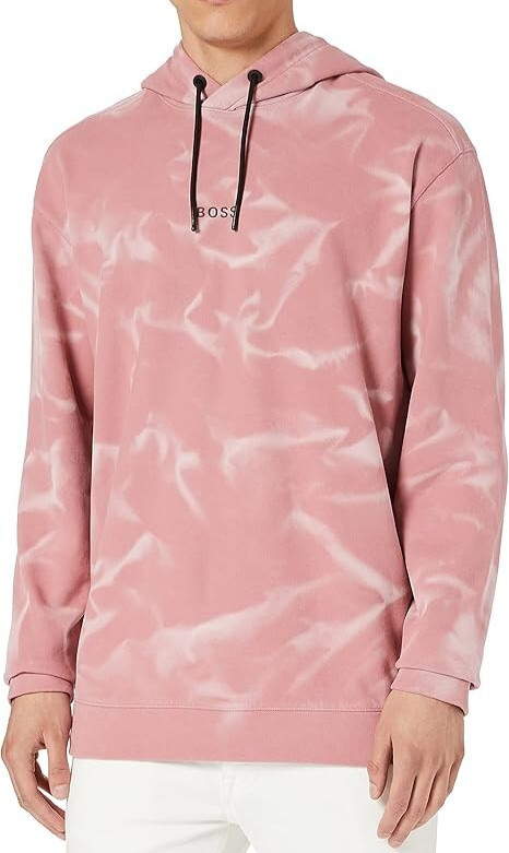 NWT Hugo Boss Wesoil Pastel PINK TIE DYE Hoodie Sweatshirt Men's 3XL XXXL SHARP thumbnail 2