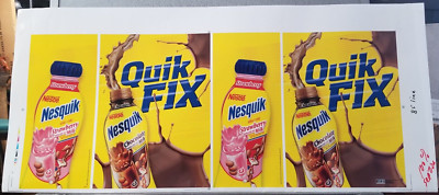 Nesquik Chocolate Quik Fix Preproduction Advertising Art Work Strawberry 2006