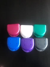 2X PLACKERS DELUXE Orthodontic Retainer Storage Case Box Mouthguard Container
