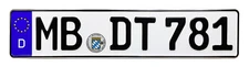 NEW European German License Plate #MB DT 781 for BMW VW Mercedes Porsche Audi 