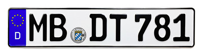 #ad NEW European German License Plate #MB DT 781 for BMW VW Mercedes Porsche Audi $39.99