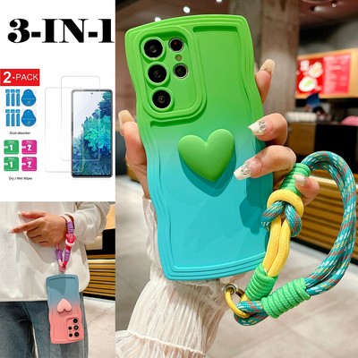 For Samsung Galaxy S25 S24 S21 Ultra Shockproof Case W/ Screen Protector&Lanyard