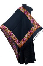 Kashmir Embroidered,100%Pure Wool 28"X80" Traditional Ari Embroidery