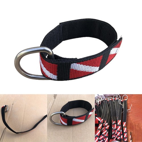 Adjustable Scuba Diving Wrist Strap Lanyard Webbing Band With Metal D-Ring - Picture 24 of 24