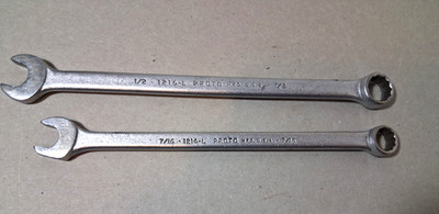 2 VINTAGE PROTO OPEN BOX END 12 POINT WRENCHES 1/2'' & 7/16''''