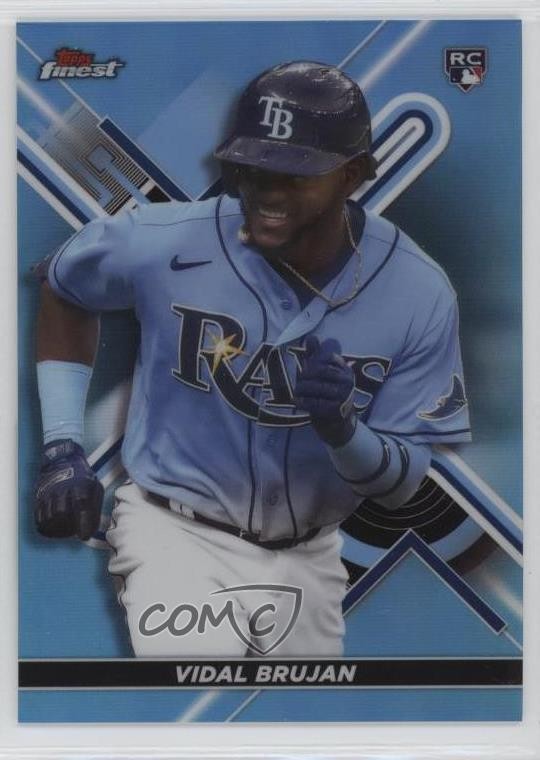 2022 Topps Finest Sky Blue Refractor 184/300 Vidal Brujan #3 Rookie RC 0rz7