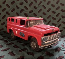 MARUSAN Tin Toy Mail Truck Bulldog Friction F/S FEDEX
