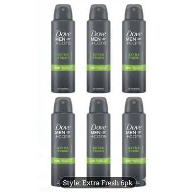 Dove Men+Care Extra Fresh 48H Protection Antiperspirant Spray Multipack 6 Pack